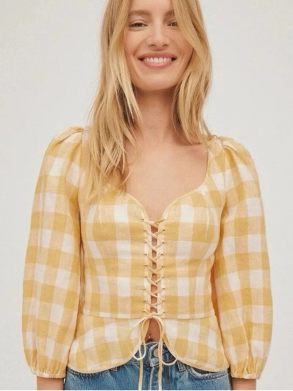 Reformation Barrett linen top